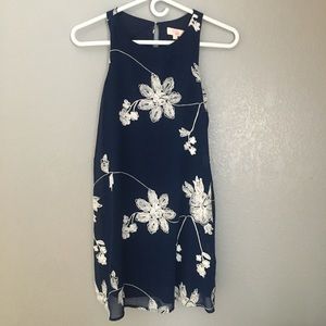 Navy and White Dress